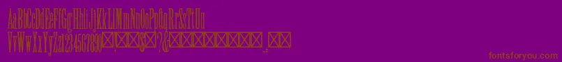 SkyhighRegular Font – Brown Fonts on Purple Background