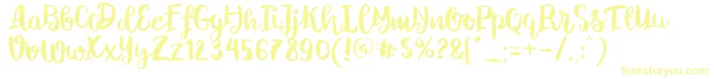 Czcionka ChelseaBrushScript – żółte czcionki