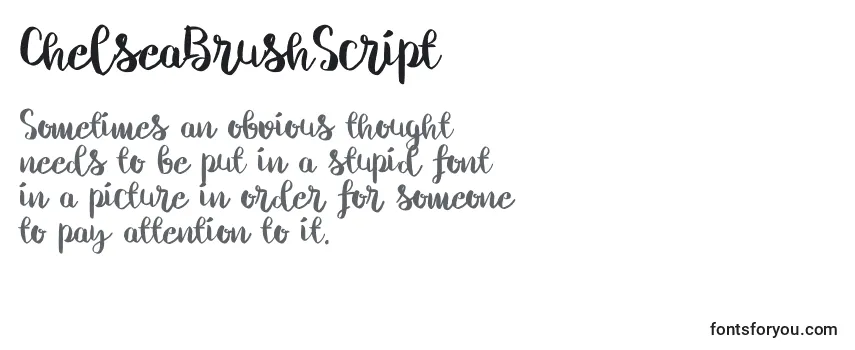 Überblick über die Schriftart ChelseaBrushScript