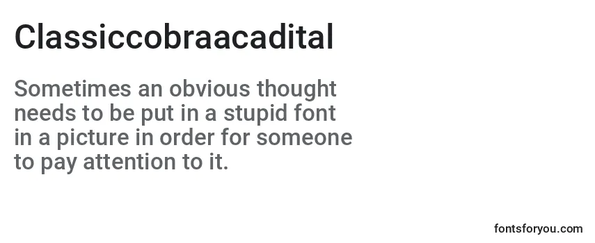 Classiccobraacadital-fontti