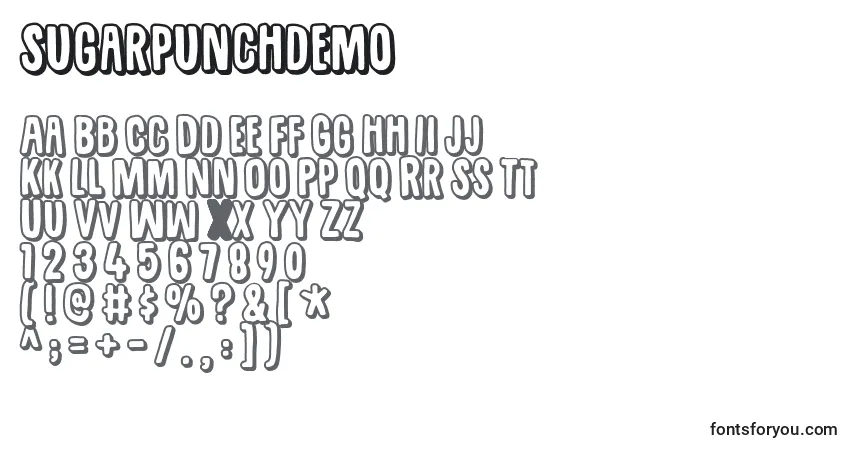 Sugarpunchdemo Font – alphabet, numbers, special characters