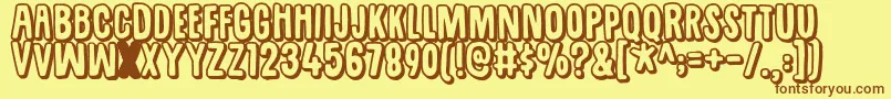 Sugarpunchdemo Font – Brown Fonts on Yellow Background