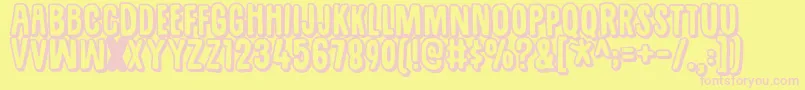 Sugarpunchdemo Font – Pink Fonts on Yellow Background