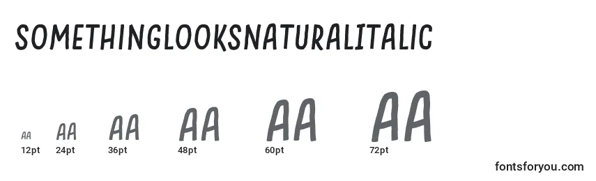 sizes of somethinglooksnaturalitalic font, somethinglooksnaturalitalic sizes