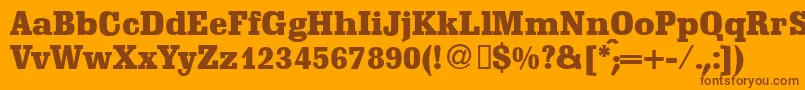 Шрифт ScoutdbNormal – коричневые шрифты на оранжевом фоне