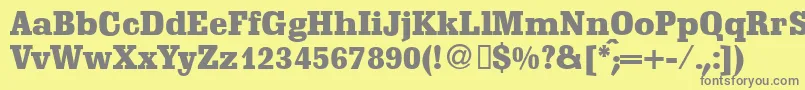 フォントScoutdbNormal – 黄色の背景に灰色の文字