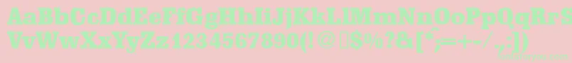 ScoutdbNormal Font – Green Fonts on Pink Background