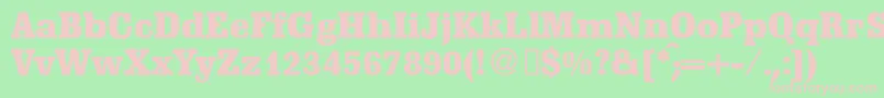 ScoutdbNormal Font – Pink Fonts on Green Background