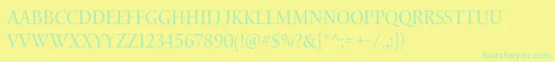 WaterstitlingproScn Font – Green Fonts on Yellow Background