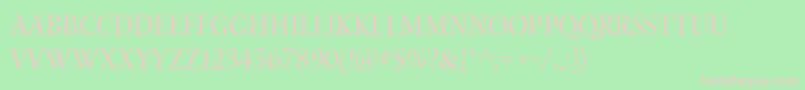 WaterstitlingproScn Font – Pink Fonts on Green Background