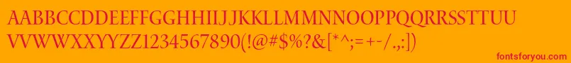 WaterstitlingproScn Font – Red Fonts on Orange Background