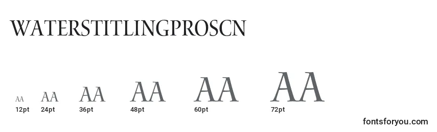 Размеры шрифта WaterstitlingproScn