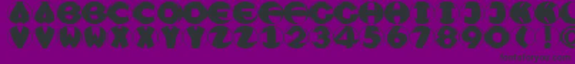 Шрифт Sketchroundpositive – чёрные шрифты на фиолетовом фоне
