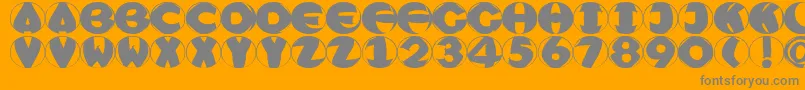 フォントSketchroundpositive – オレンジの背景に灰色の文字