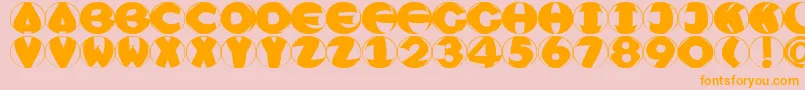 Sketchroundpositive Font – Orange Fonts on Pink Background