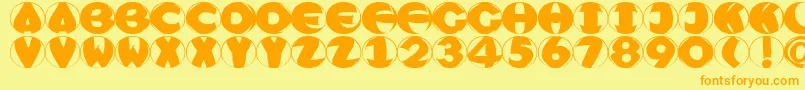 Sketchroundpositive Font – Orange Fonts on Yellow Background