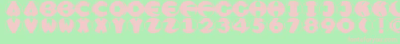 Sketchroundpositive Font – Pink Fonts on Green Background