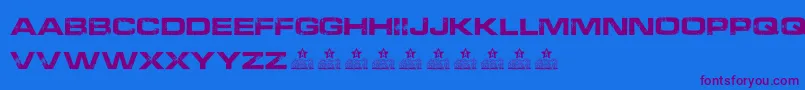 ProgressPersonalUse Font – Purple Fonts on Blue Background