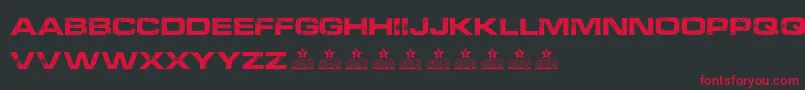 ProgressPersonalUse Font – Red Fonts on Black Background