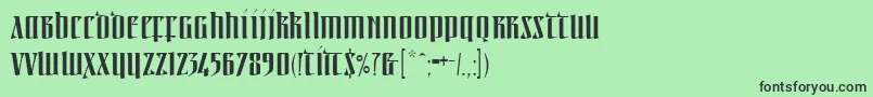 Linotypeirishtext Font – Black Fonts on Green Background