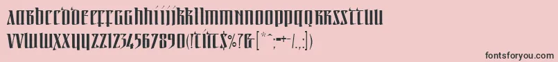 Linotypeirishtextフォントについての詳細 フォントLinotypeirishtext – ピンクの背景に黒い文字