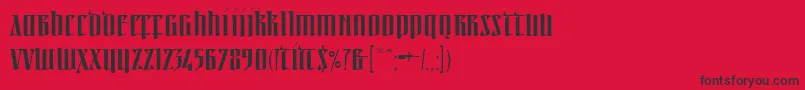 Linotypeirishtext Font – Black Fonts on Red Background