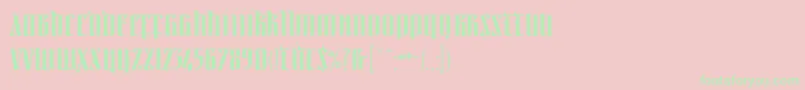 Linotypeirishtext Font – Green Fonts on Pink Background