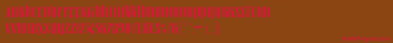 Linotypeirishtext Font – Red Fonts on Brown Background