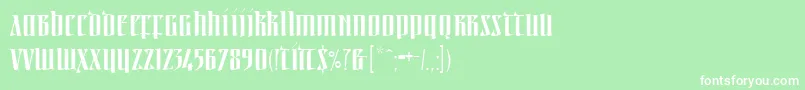 Linotypeirishtext Font – White Fonts on Green Background