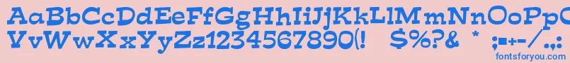 Fish ffy Font – Blue Fonts on Pink Background