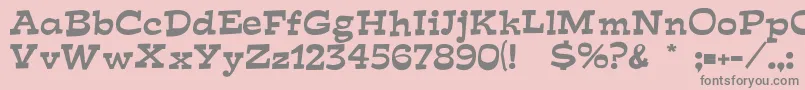 Fish ffy Font – Gray Fonts on Pink Background