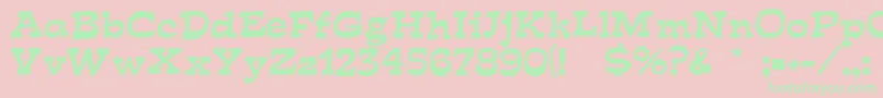 Fish ffy Font – Green Fonts on Pink Background