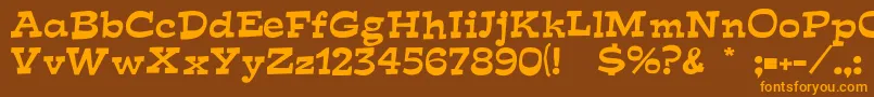 Fish ffy Font – Orange Fonts on Brown Background
