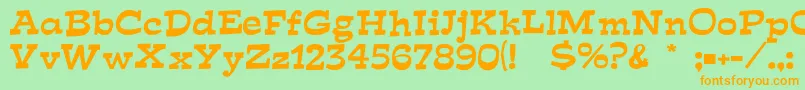 Fish ffy Font – Orange Fonts on Green Background