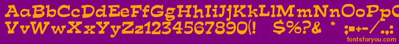 Fish ffy Font – Orange Fonts on Purple Background