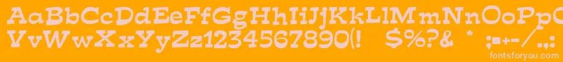 Fish ffy Font – Pink Fonts on Orange Background