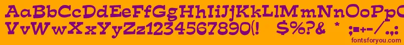 Fish ffy Font – Purple Fonts on Orange Background