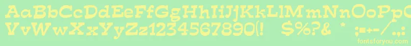 Fish ffy Font – Yellow Fonts on Green Background