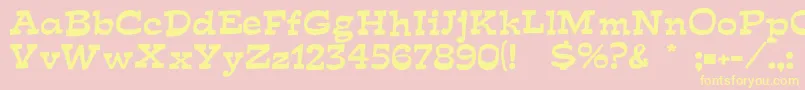 Fish ffy Font – Yellow Fonts on Pink Background