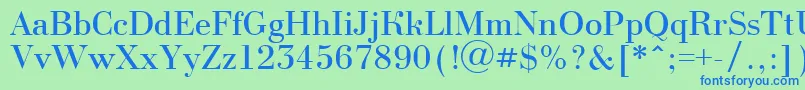 ABodoninova Font – Blue Fonts on Green Background
