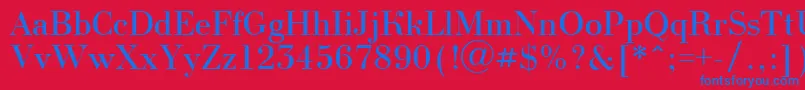 ABodoninova Font – Blue Fonts on Red Background