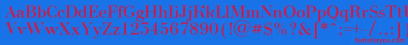 ABodoninova Font – Red Fonts on Blue Background