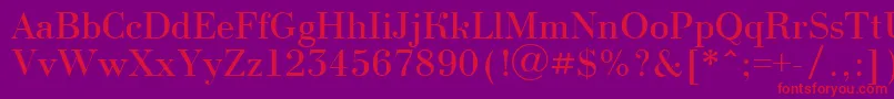 ABodoninova Font – Red Fonts on Purple Background