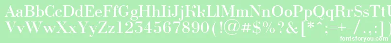 フォントABodoninova – 緑の背景に白い文字