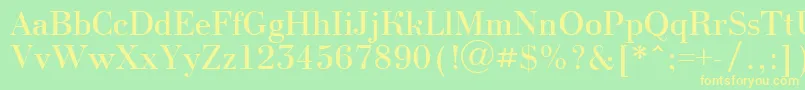 ABodoninova Font – Yellow Fonts on Green Background