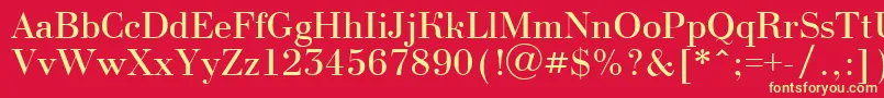 ABodoninova Font – Yellow Fonts on Red Background