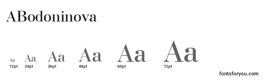 Größen der Schriftart ABodoninova