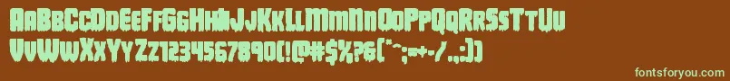 Deathbloodbold Font – Green Fonts on Brown Background