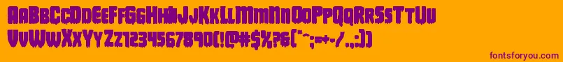 Deathbloodbold Font – Purple Fonts on Orange Background