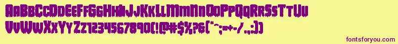 Deathbloodbold Font – Purple Fonts on Yellow Background